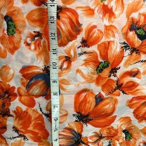 Vintage orange poppy acetate fabric. Make a great‎ 50’s dress. 37 x 212 404